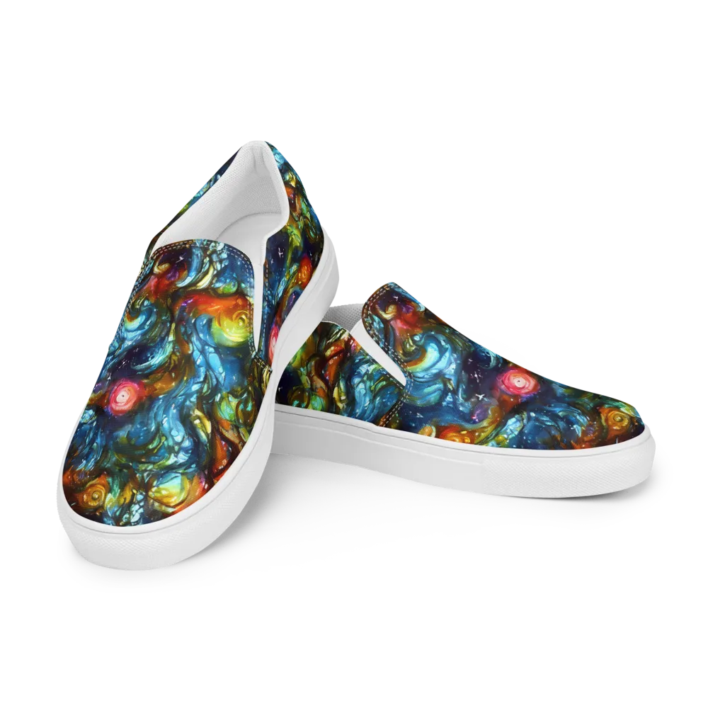Aurora Alchemy on Women's Slip-On Canvas Shoes — Left Front