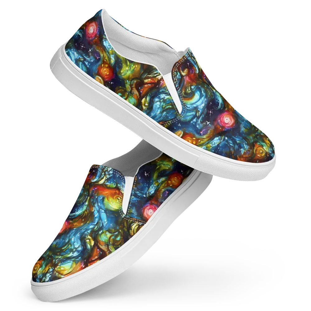 Aurora Alchemy on Women's Slip-On Canvas Shoes — Front