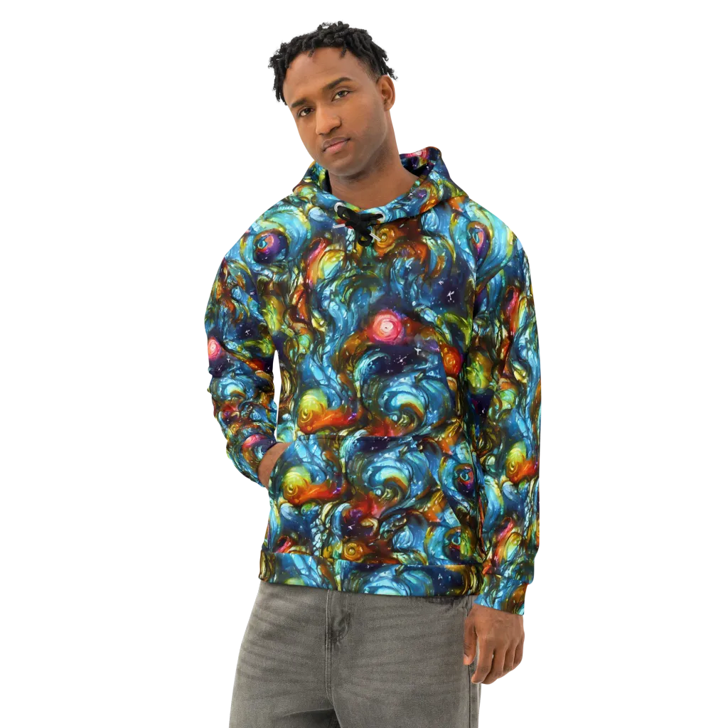 Aurora Alchemy on Cotton Hoodie — Left Front