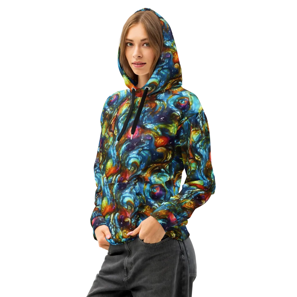 Aurora Alchemy on Cotton Hoodie — Left Front