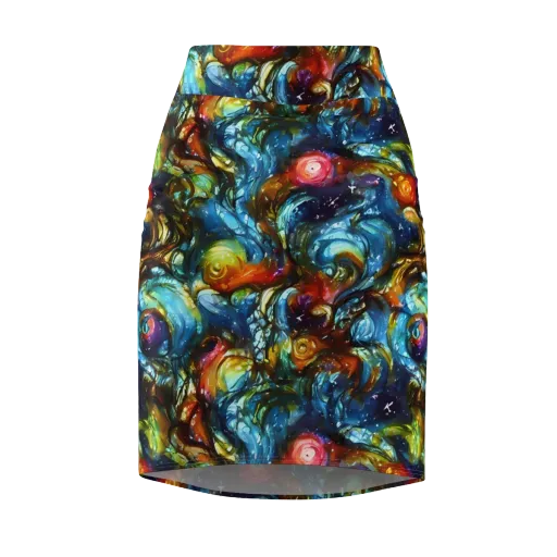 Aurora Alchemy on a Pencil Skirt