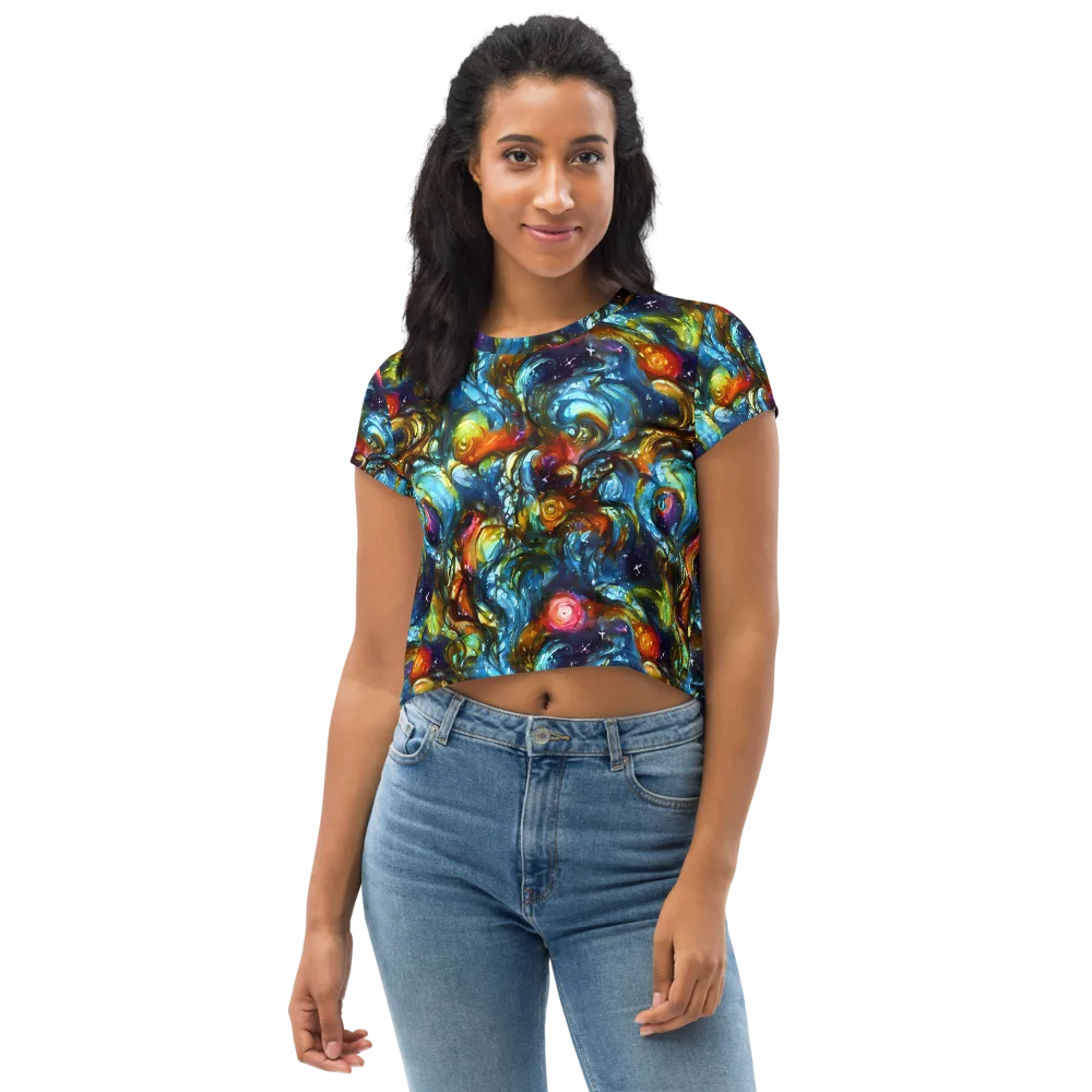 Aurora Alchemy on Crop Tee — Front