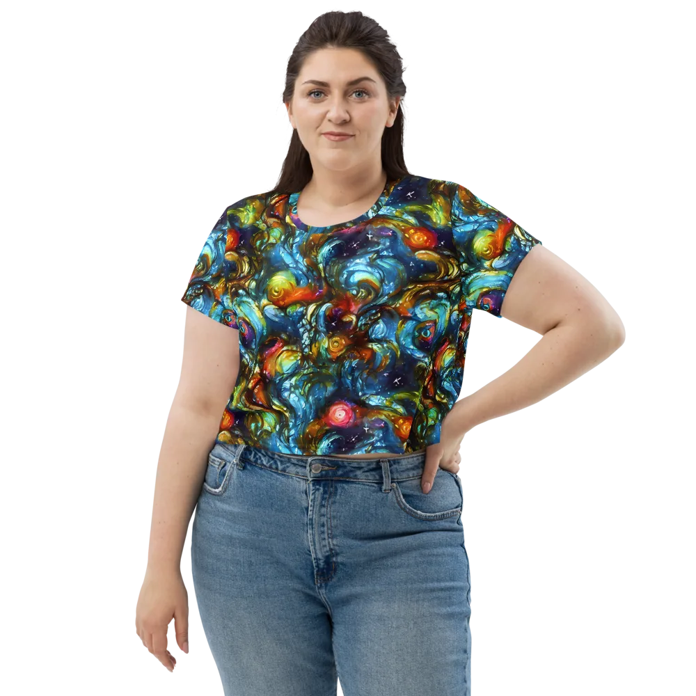Aurora Alchemy on Crop Tee — Front