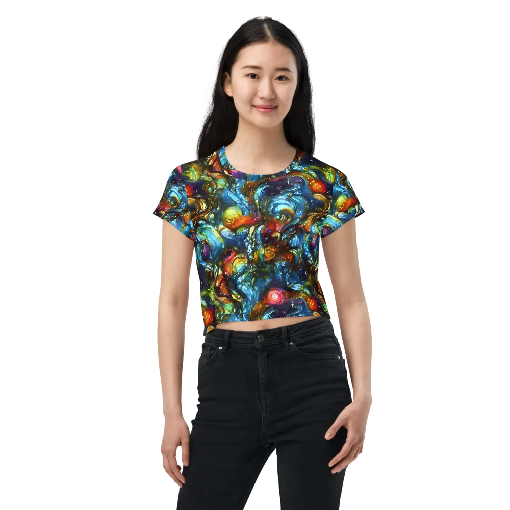 Aurora Alchemy on Crop Tee — Front