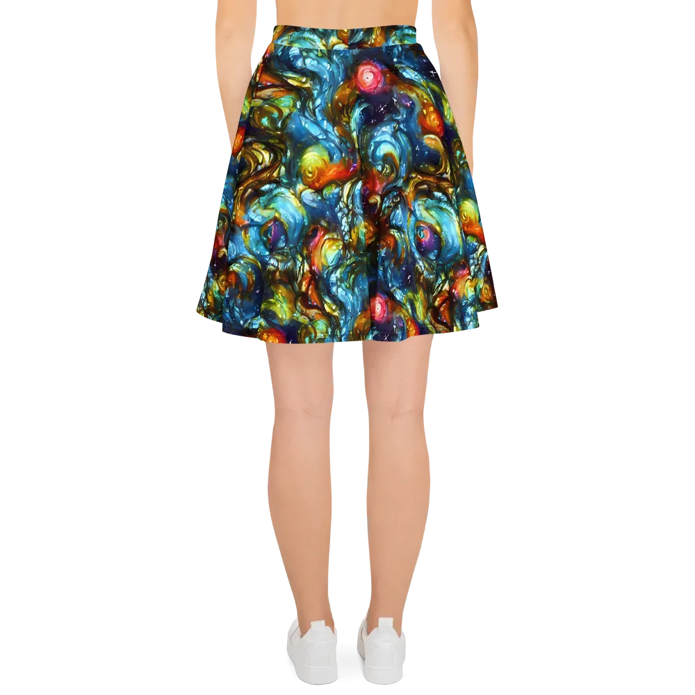 Aurora Alchemy on Skater Skirt — Back