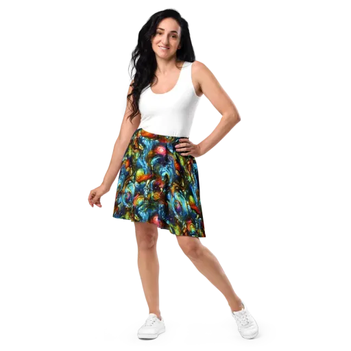 Aurora Alchemy on a Skater Skirt