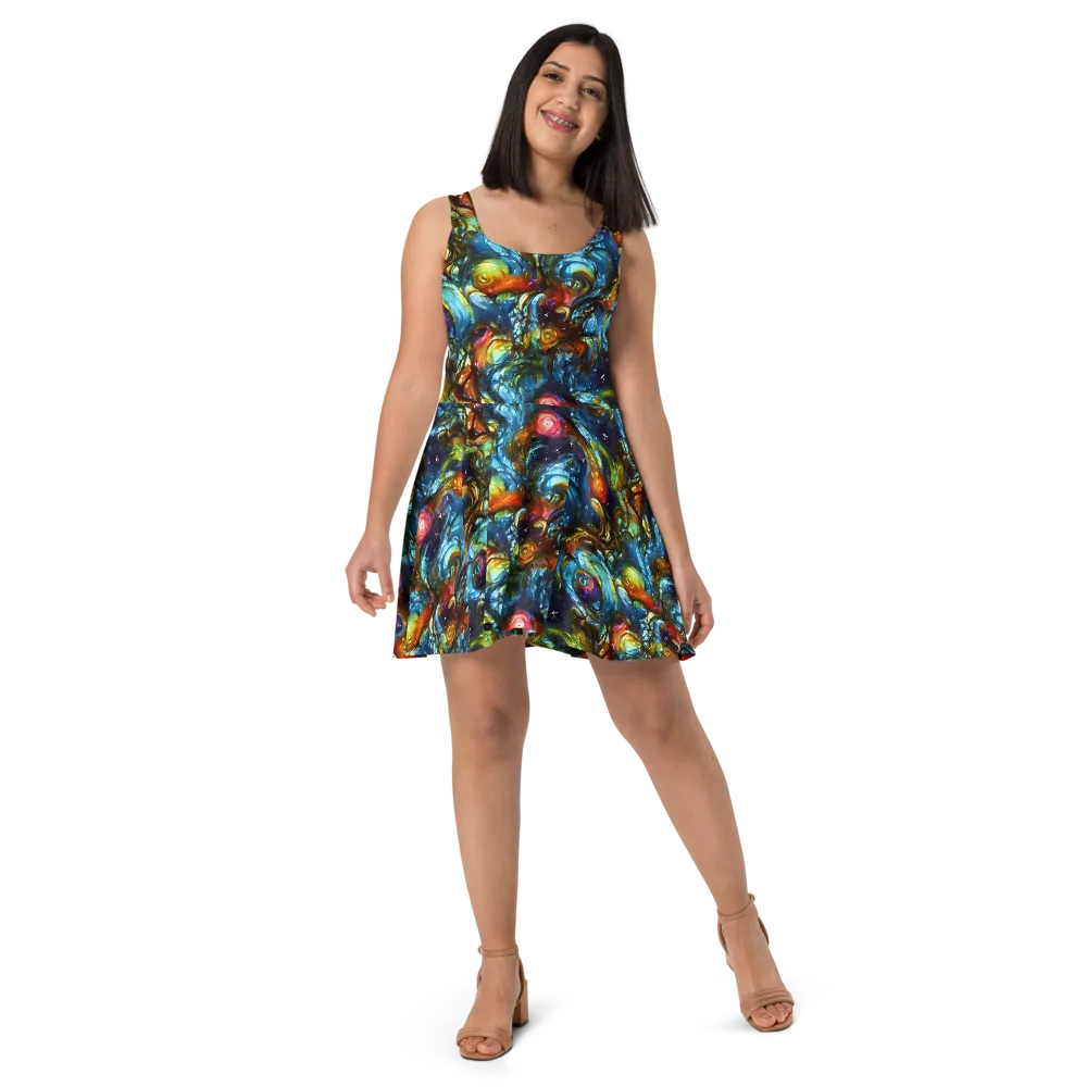 Aurora Alchemy on Skater Dress — Front