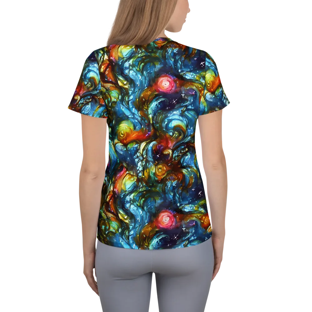 Aurora Alchemy on Women's Athletic T-Shirt — Back