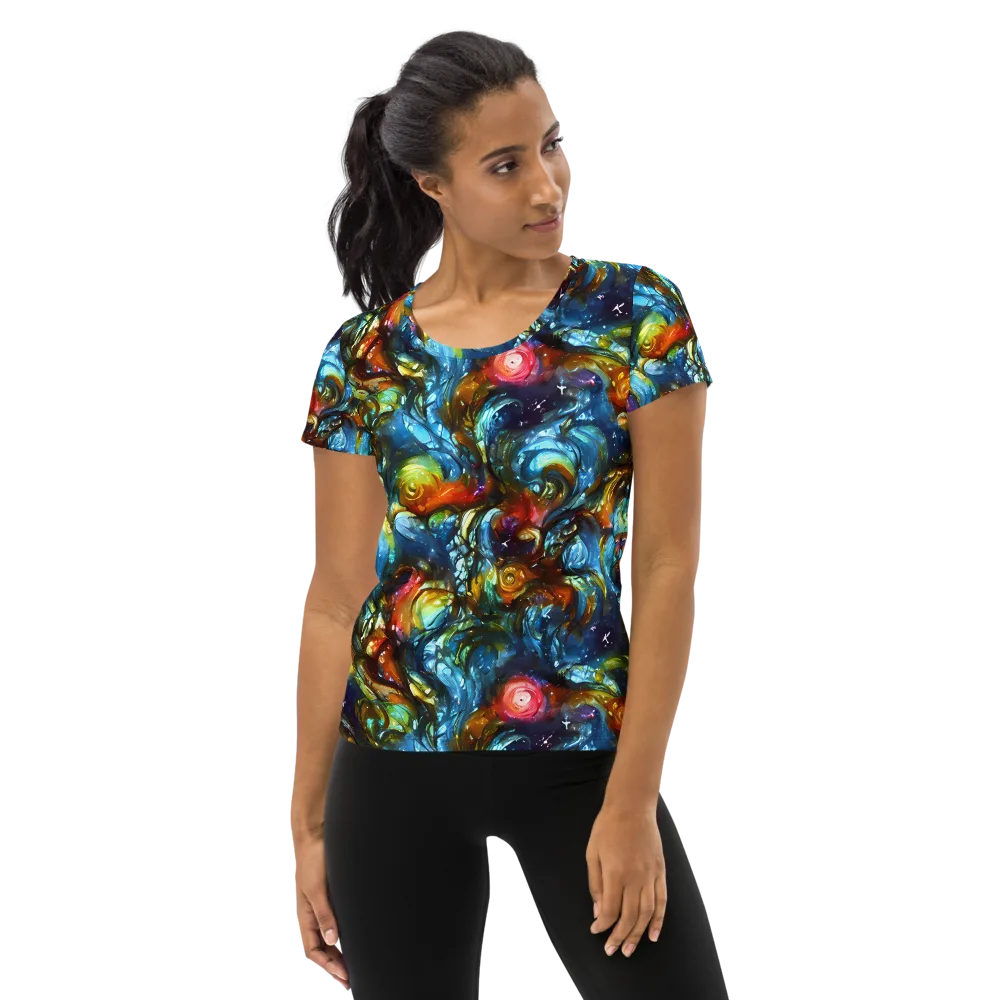 Aurora Alchemy on Women's Athletic T-Shirt — Front