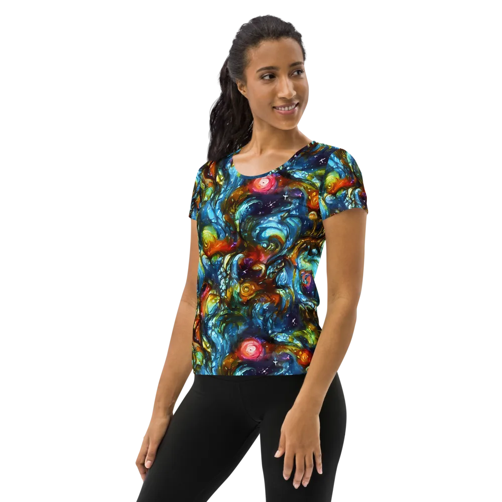 Aurora Alchemy on Women's Athletic T-Shirt — Left