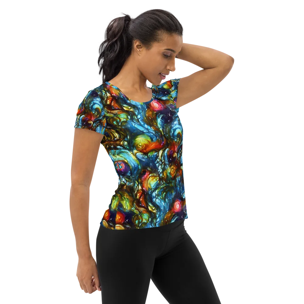 Aurora Alchemy on Women's Athletic T-Shirt — Right