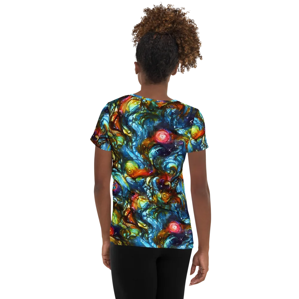 Aurora Alchemy on Women's Athletic T-Shirt — Back