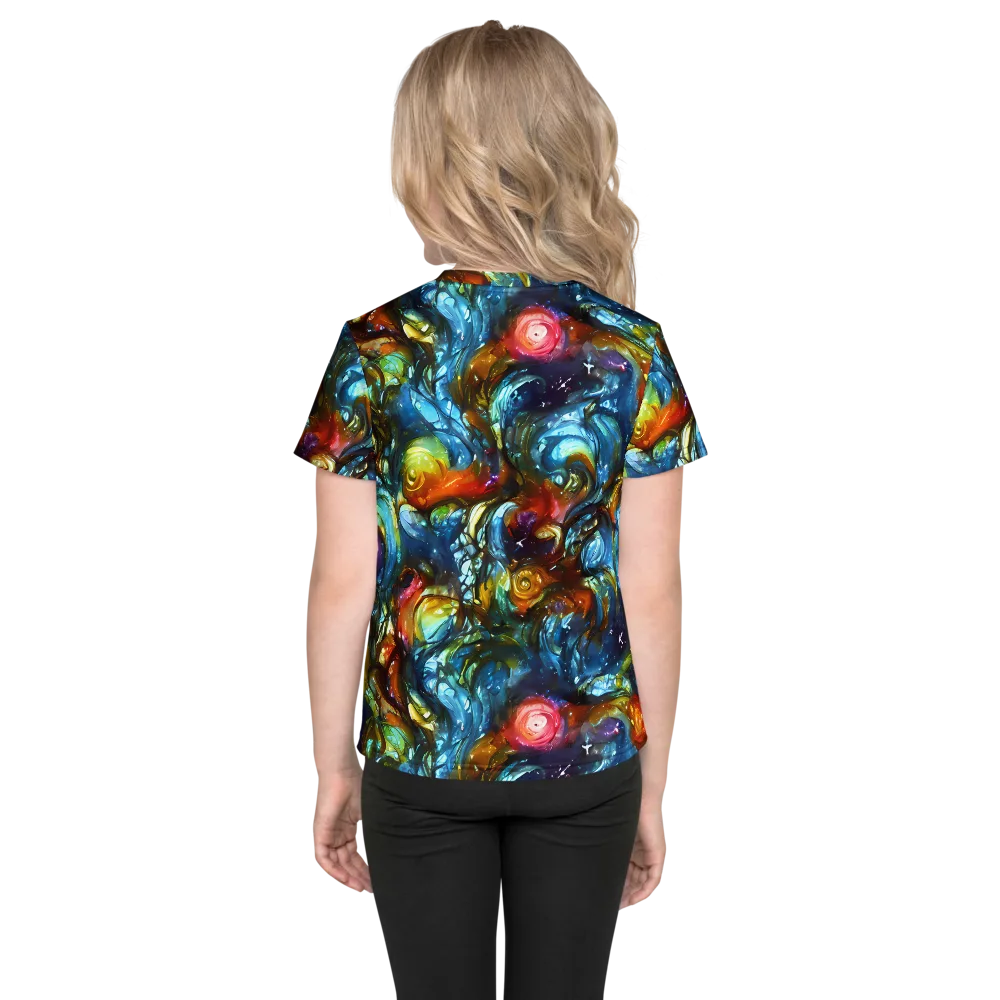 Aurora Alchemy on Kids Crew Neck T-Shirt — Back