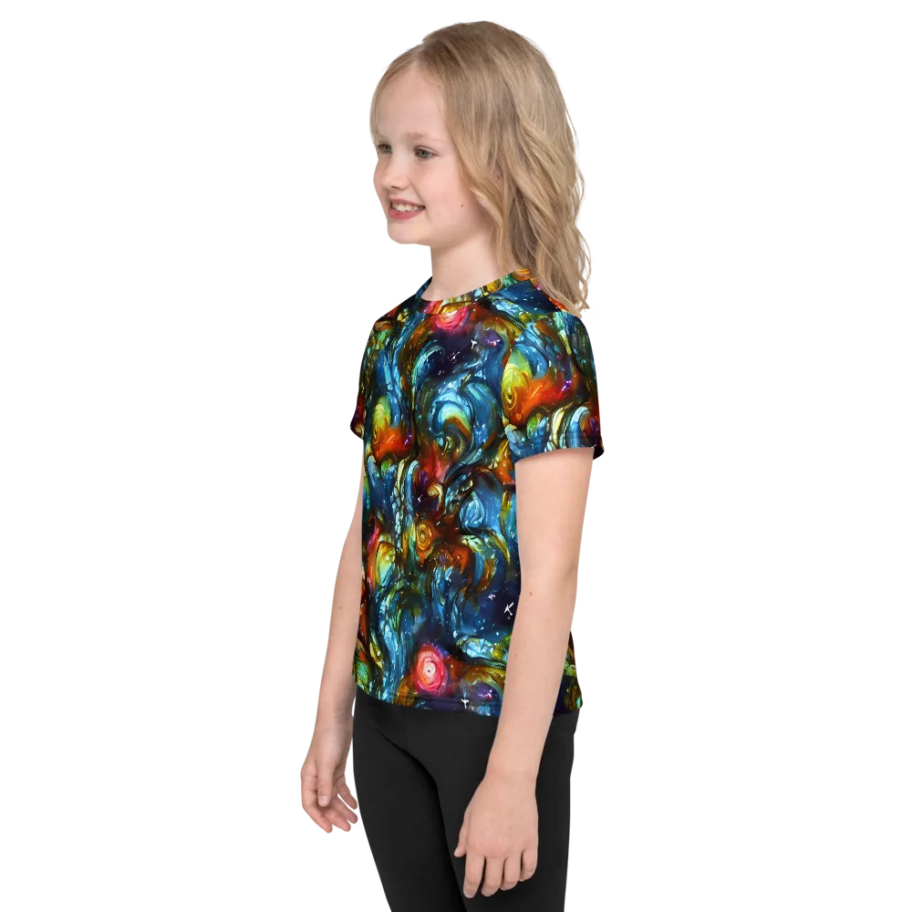 Aurora Alchemy on Kids Crew Neck T-Shirt — Left