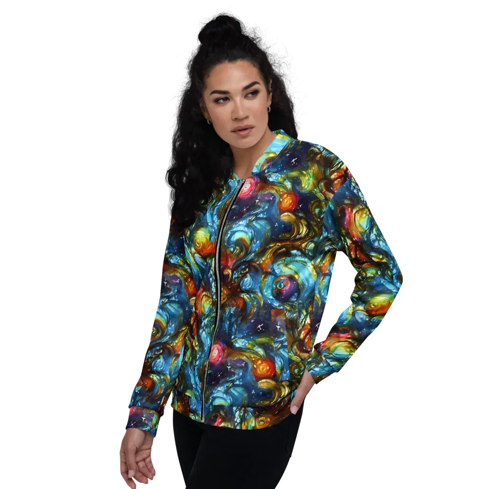 Aurora Alchemy on Bomber Jacket — Left