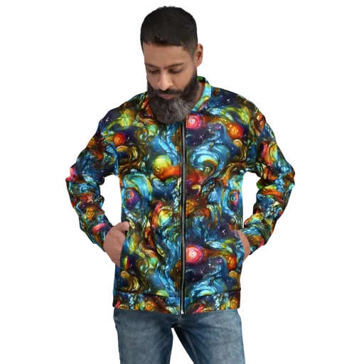 Aurora Alchemy on a Bomber Jacket