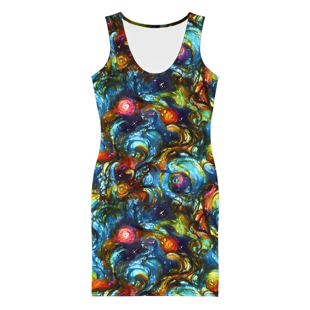 Aurora Alchemy on Bodycon Dress — Front