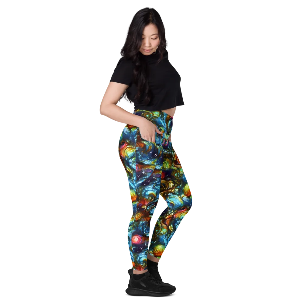 Aurora Alchemy on Leggings with Pockets — Right