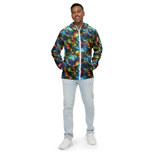 Aurora Alchemy on a Men's Windbreaker