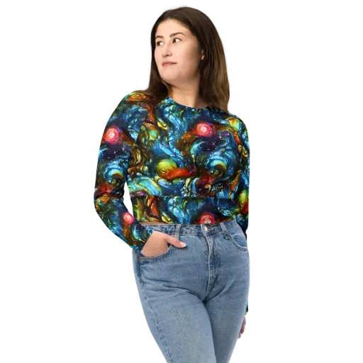 Aurora Alchemy on a Long Sleeve Crop Top
