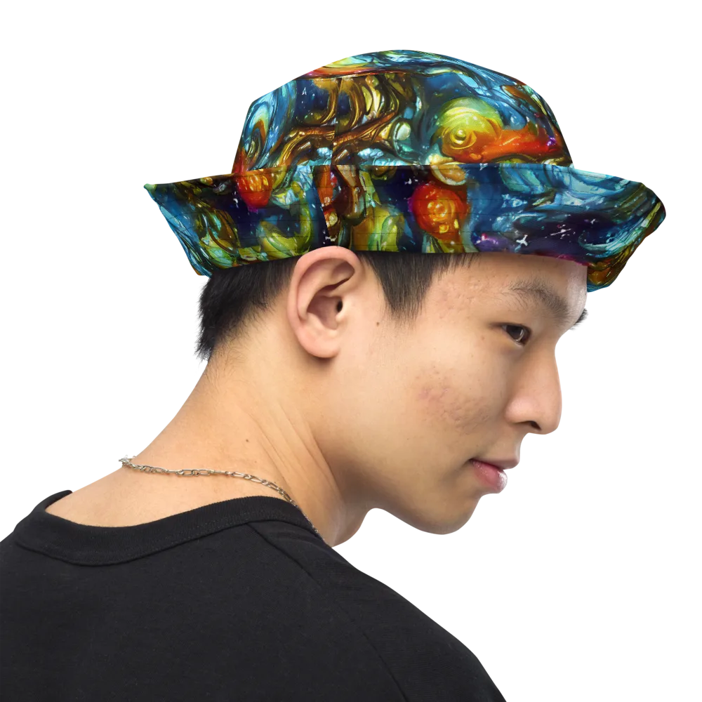 Aurora Alchemy on Reversible Bucket Hat — Right Outside