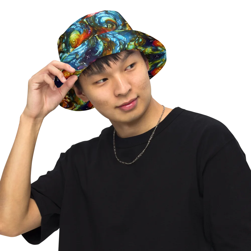 Aurora Alchemy on Reversible Bucket Hat — Front Inside