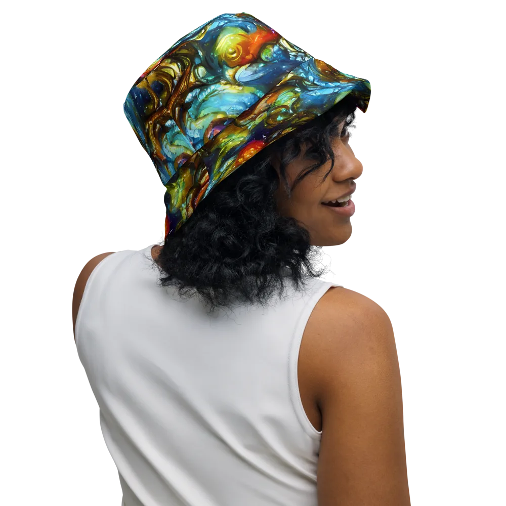 Aurora Alchemy on Reversible Bucket Hat — Right Outside