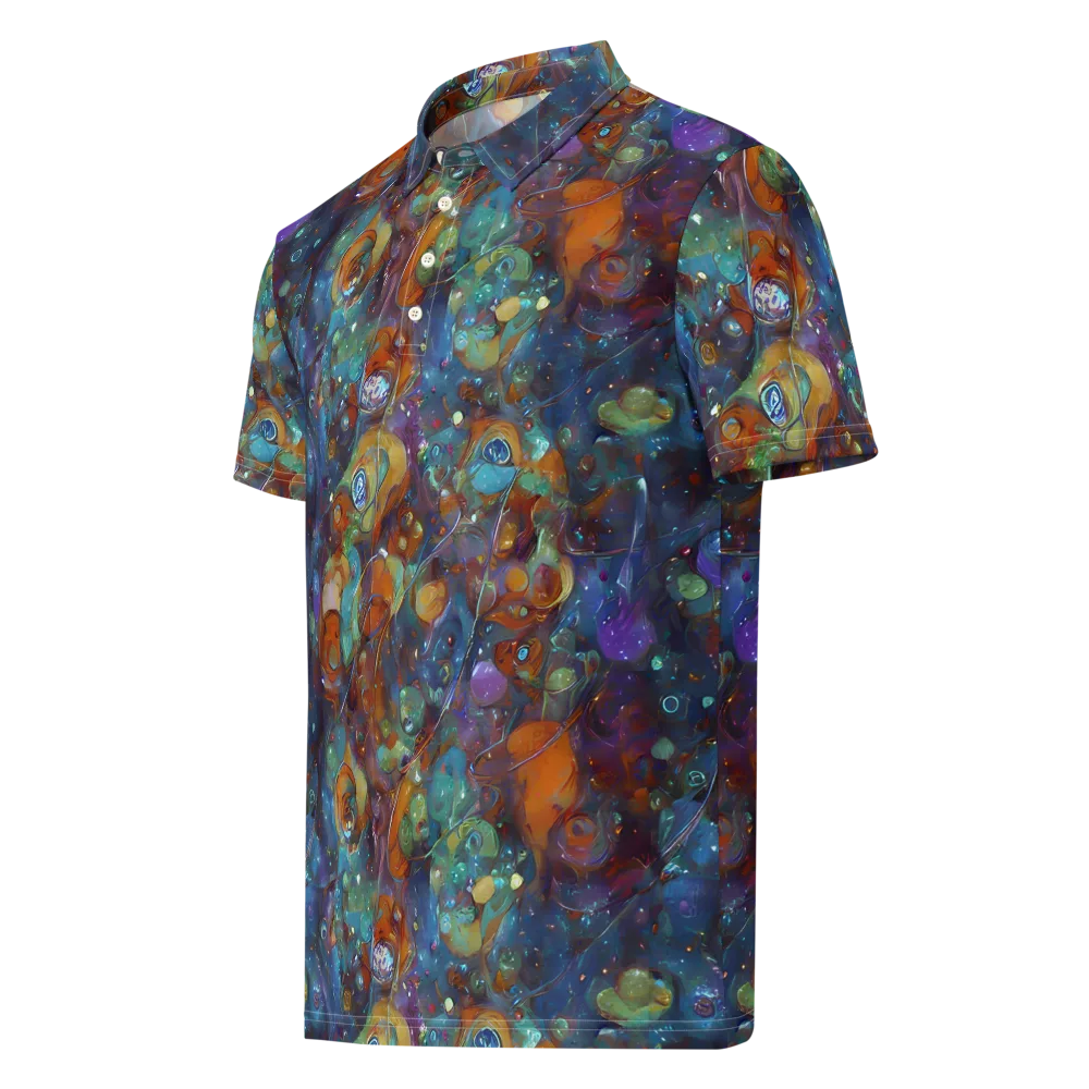 Sapphire Menagerie on Men's Slim Fit Polo Shirt — Left Front