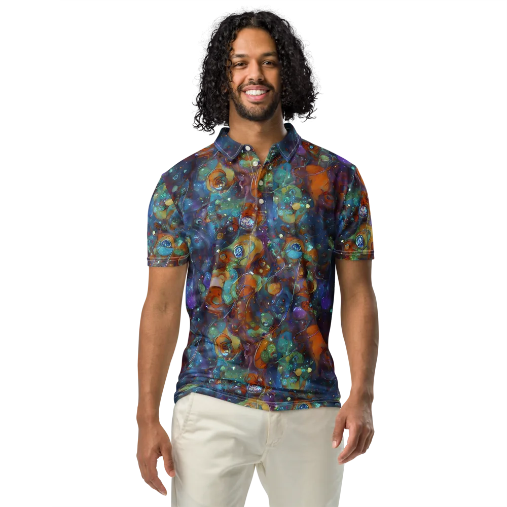 Sapphire Menagerie on Men's Slim Fit Polo Shirt — Front