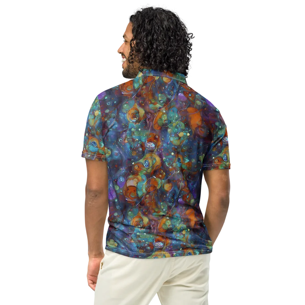 Sapphire Menagerie on Men's Slim Fit Polo Shirt — Back