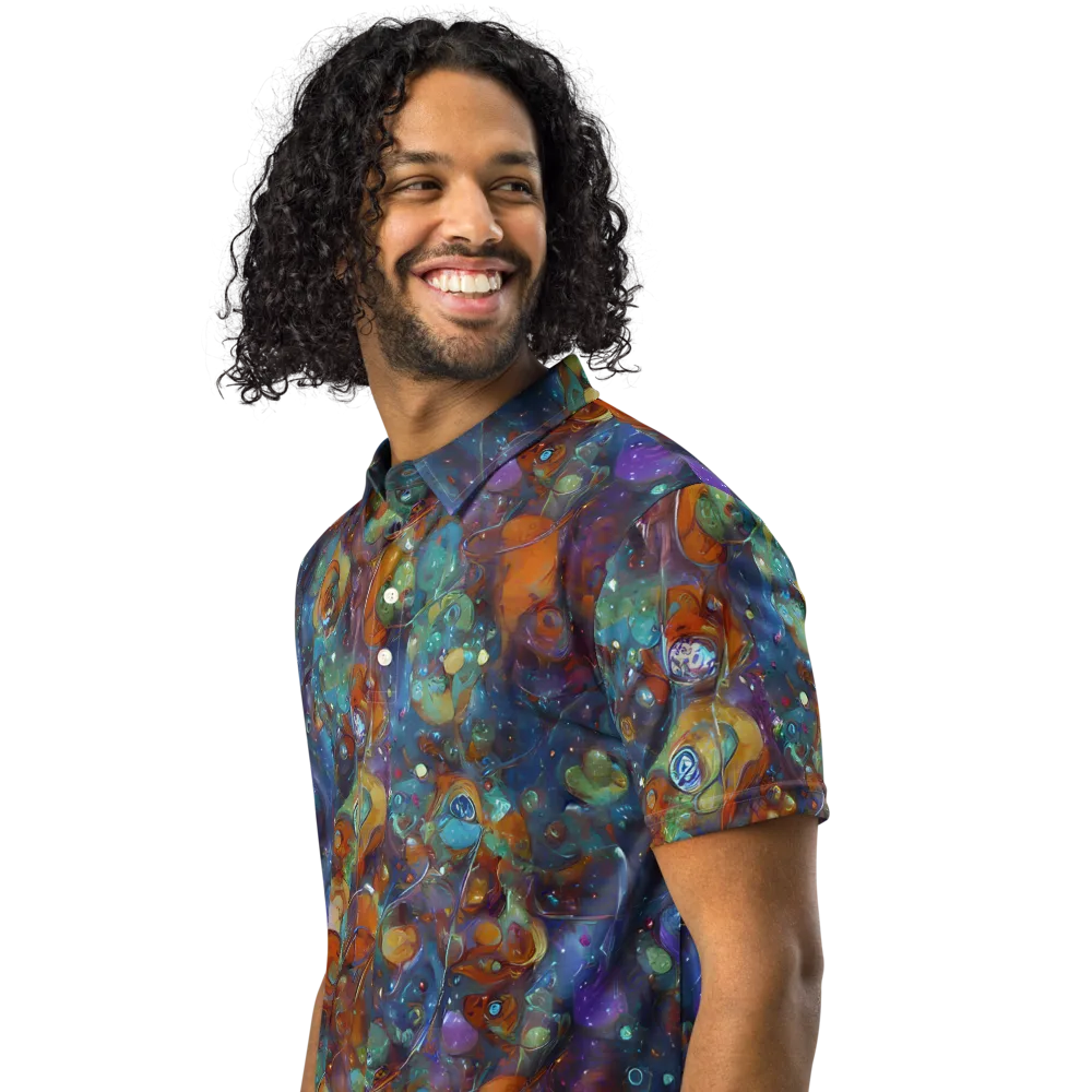 Sapphire Menagerie on Men's Slim Fit Polo Shirt — Left Front