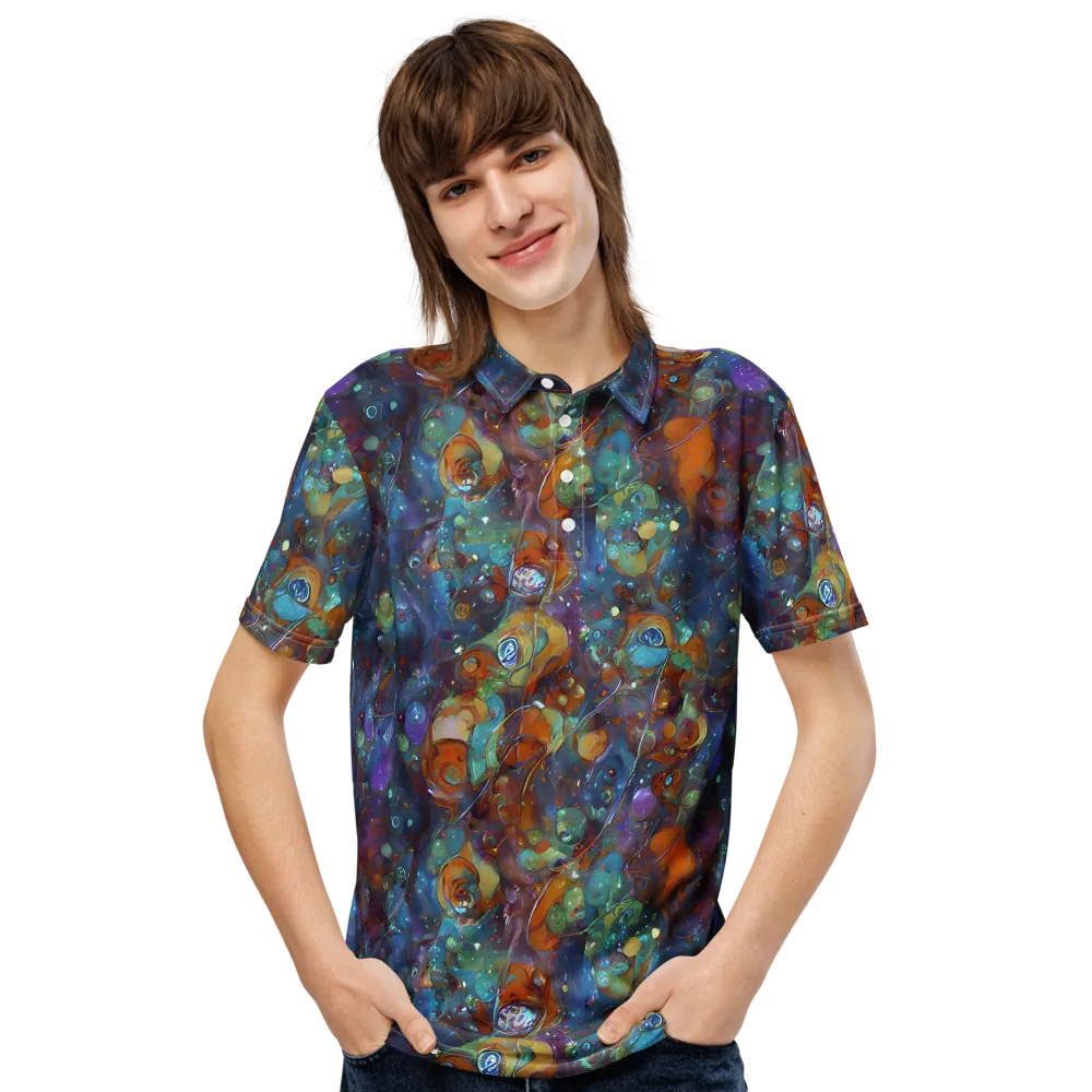 Sapphire Menagerie on Men's Slim Fit Polo Shirt — Front