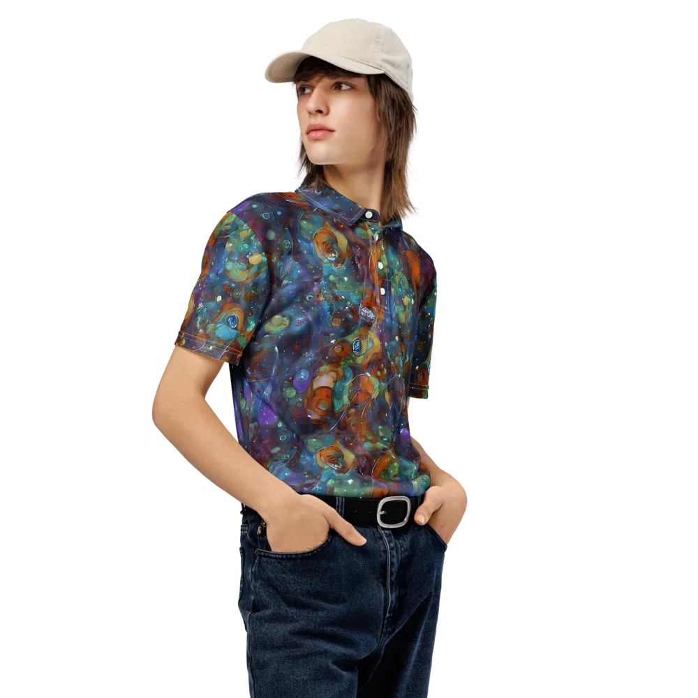 Sapphire Menagerie on Men's Slim Fit Polo Shirt — Right Front