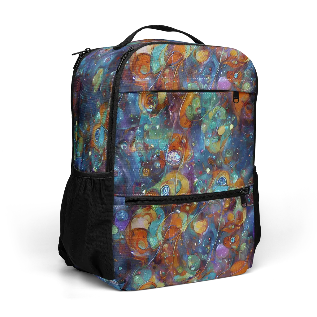 Sapphire Menagerie on Utility Backpack — Right Front