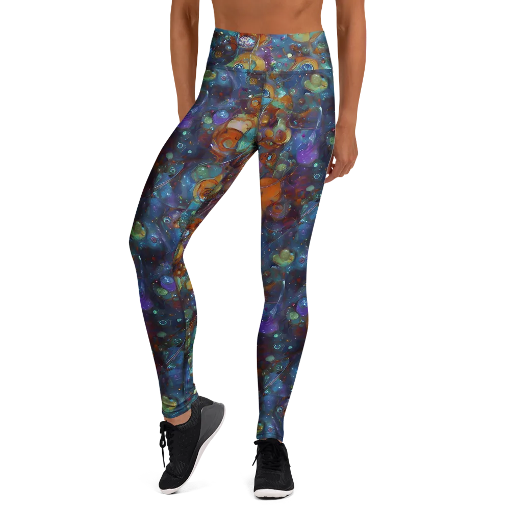 Sapphire Menagerie on Yoga Leggings — Front