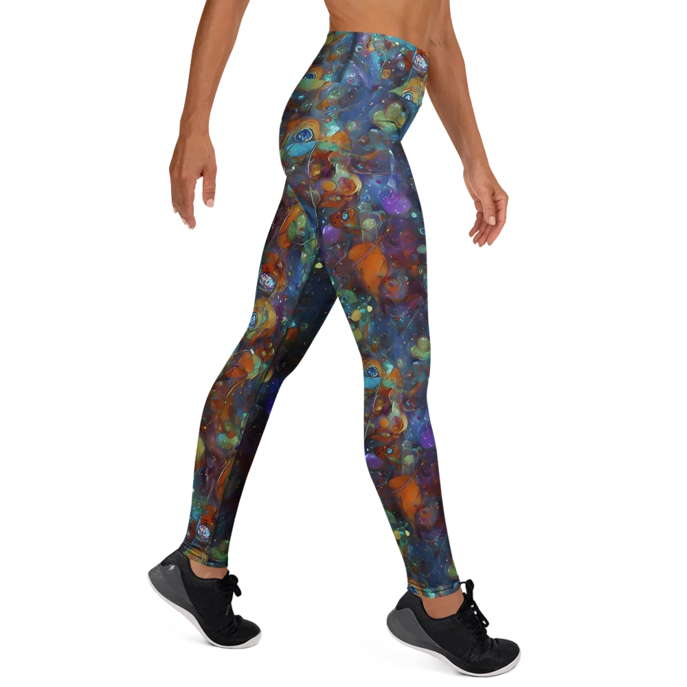 Sapphire Menagerie on Yoga Leggings — Right