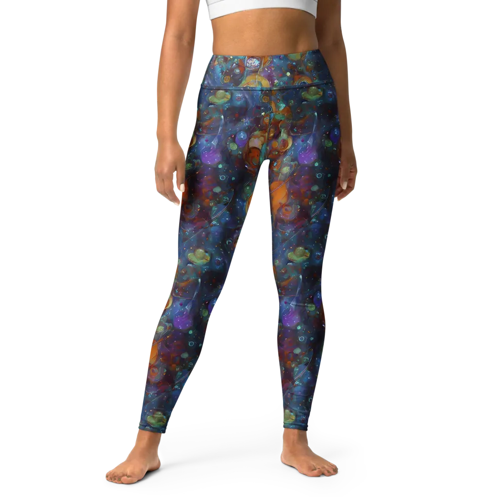 Sapphire Menagerie on Yoga Leggings — Front