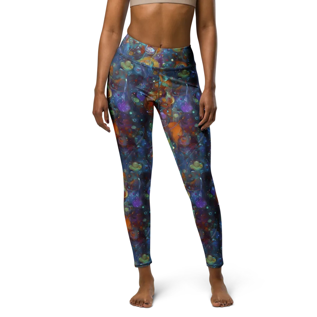Sapphire Menagerie on Yoga Leggings — Front