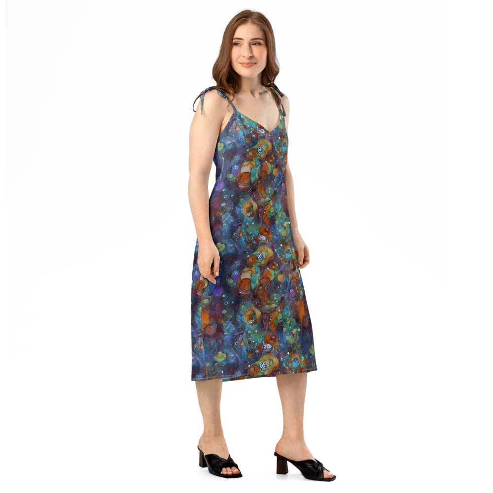 Sapphire Menagerie on Slip Dress — Right Front
