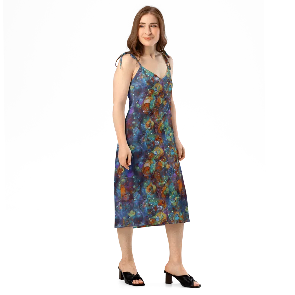 Sapphire Menagerie on Slip Dress — Right Front