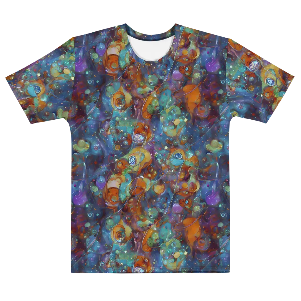 Sapphire Menagerie on Men's Cotton Crew Neck T-Shirt — Front