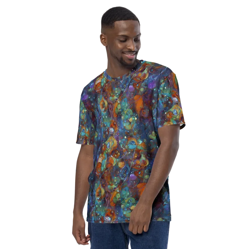 Sapphire Menagerie on Men's Crew Neck T-Shirt — Left