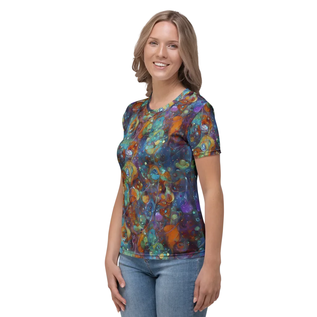 Sapphire Menagerie on Women's Crew Neck T-Shirt — Left