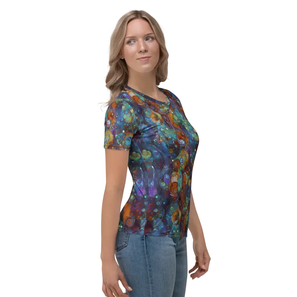 Sapphire Menagerie on Women's Crew Neck T-Shirt — Right