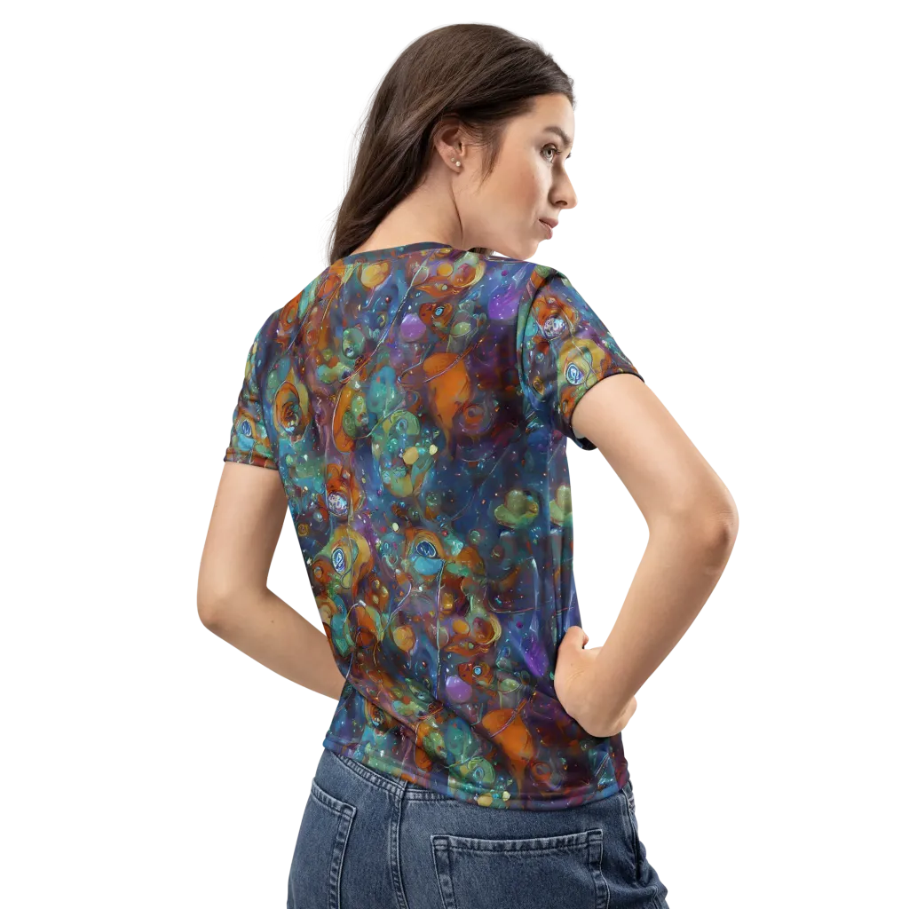 Sapphire Menagerie on Women's Crew Neck T-Shirt — Back