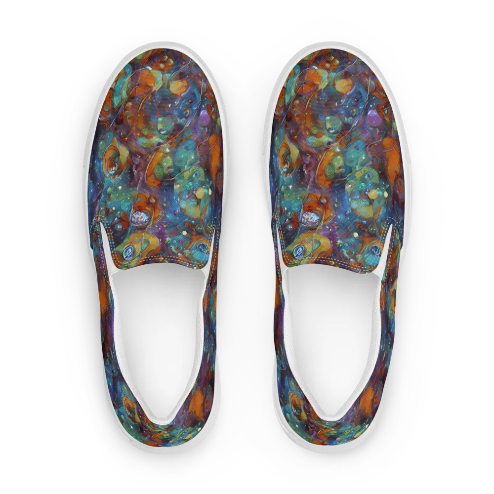 Sapphire Menagerie on Men's Slip-On Canvas Shoes — Front