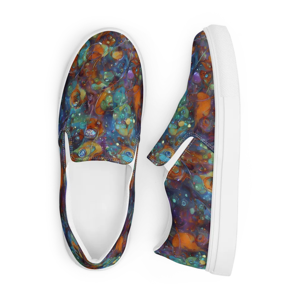 Sapphire Menagerie on Men's Slip-On Canvas Shoes — Front