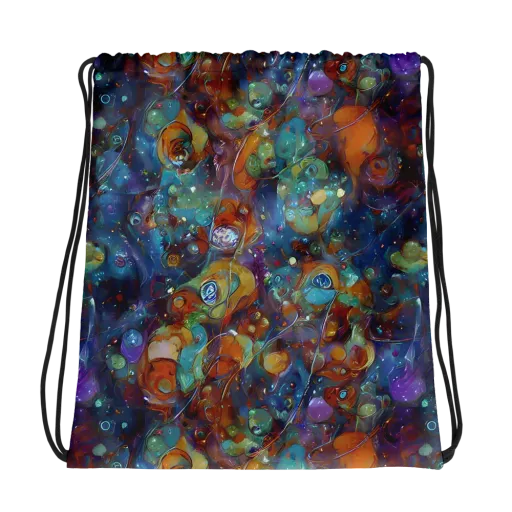 Sapphire Menagerie on a Drawstring Bag