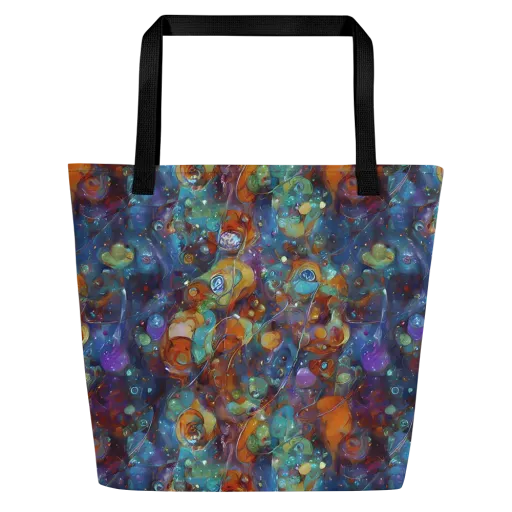 Sapphire Menagerie on a Large Tote Bag W/ Pocket