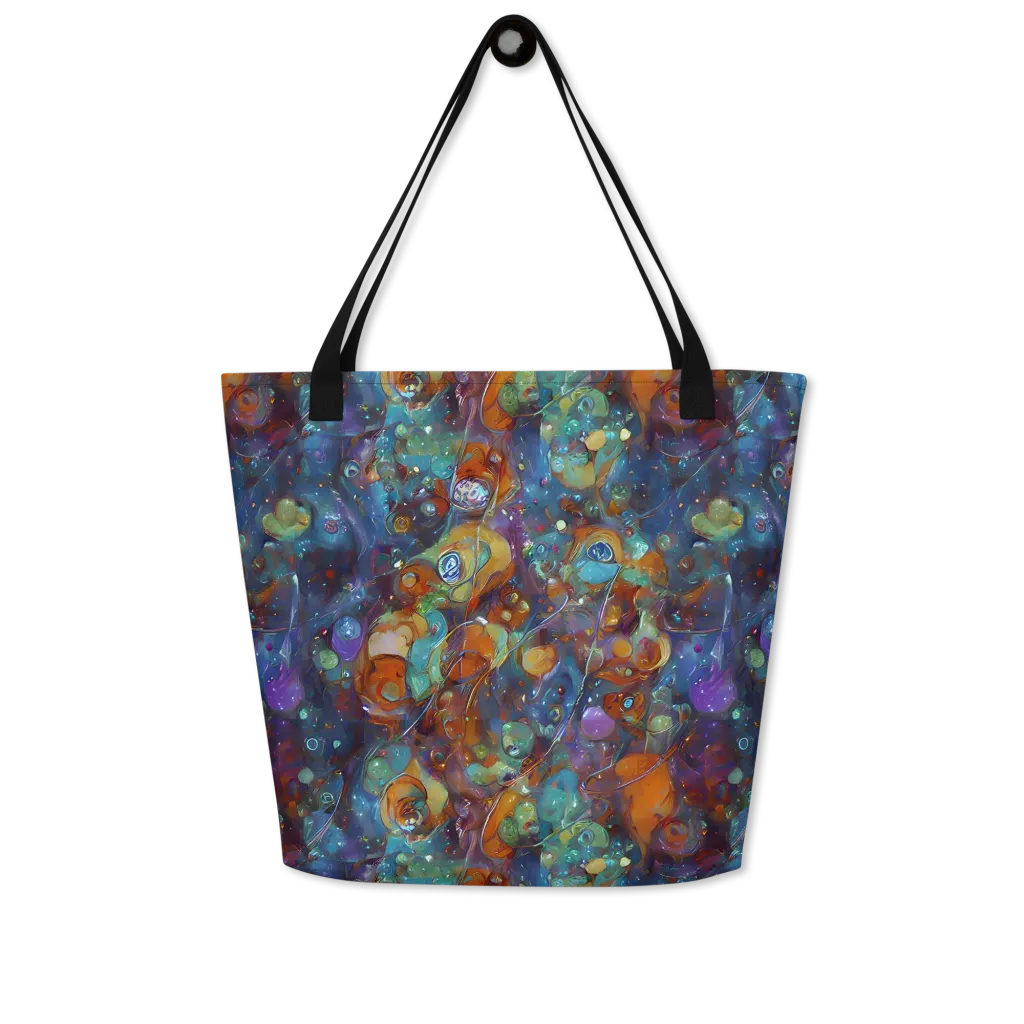 Sapphire Menagerie on Large Tote Bag W/ Pocket — Front
